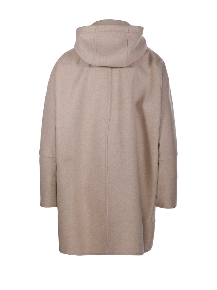 MAXMARA 후드 버튼업 코트