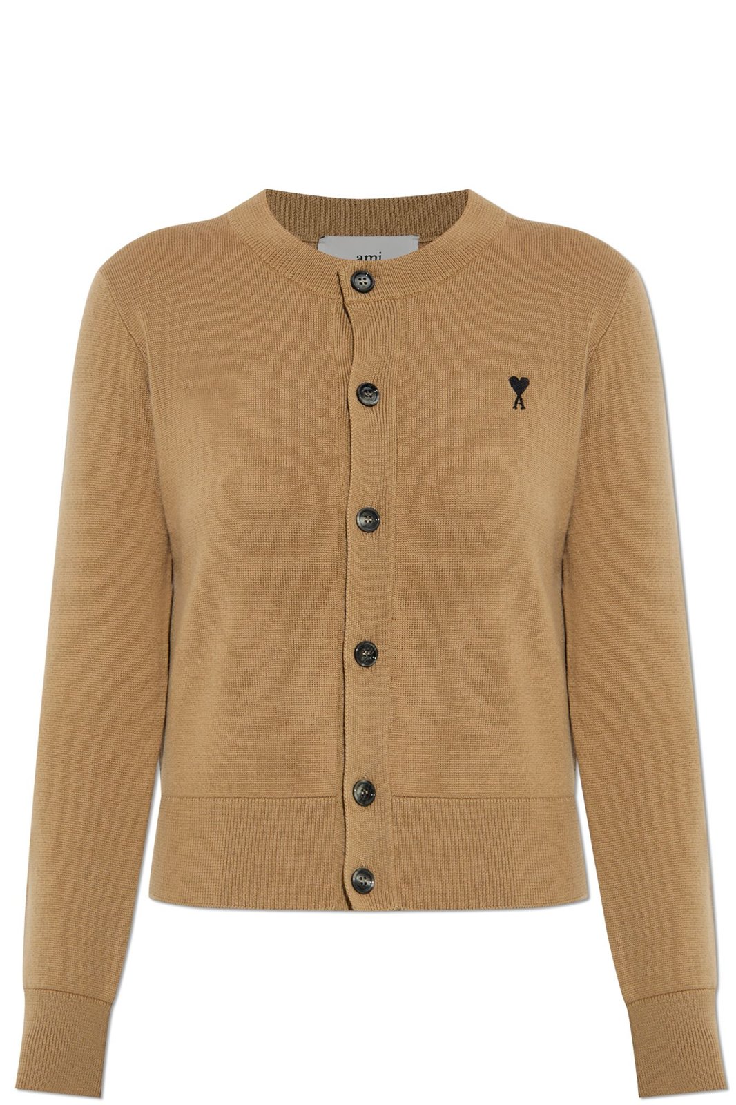 AMI Paris Ami de Coeur Embroidered Cardigan