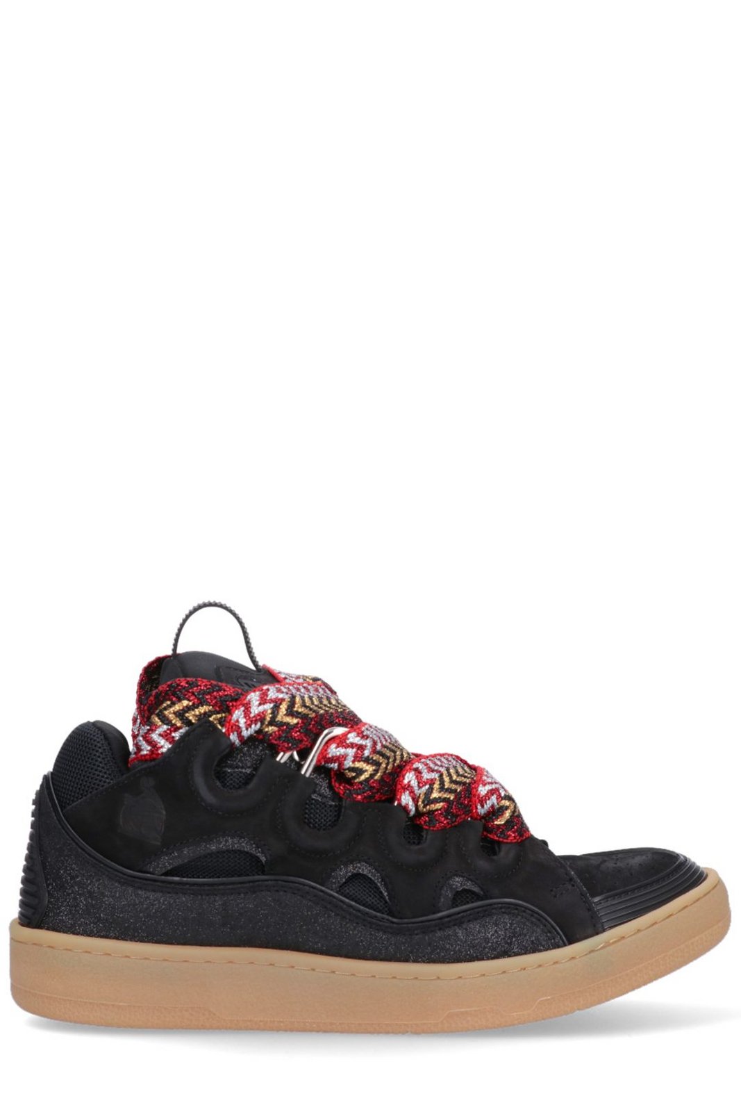Lanvin Curb Round Toe Lace-Up Sneakers