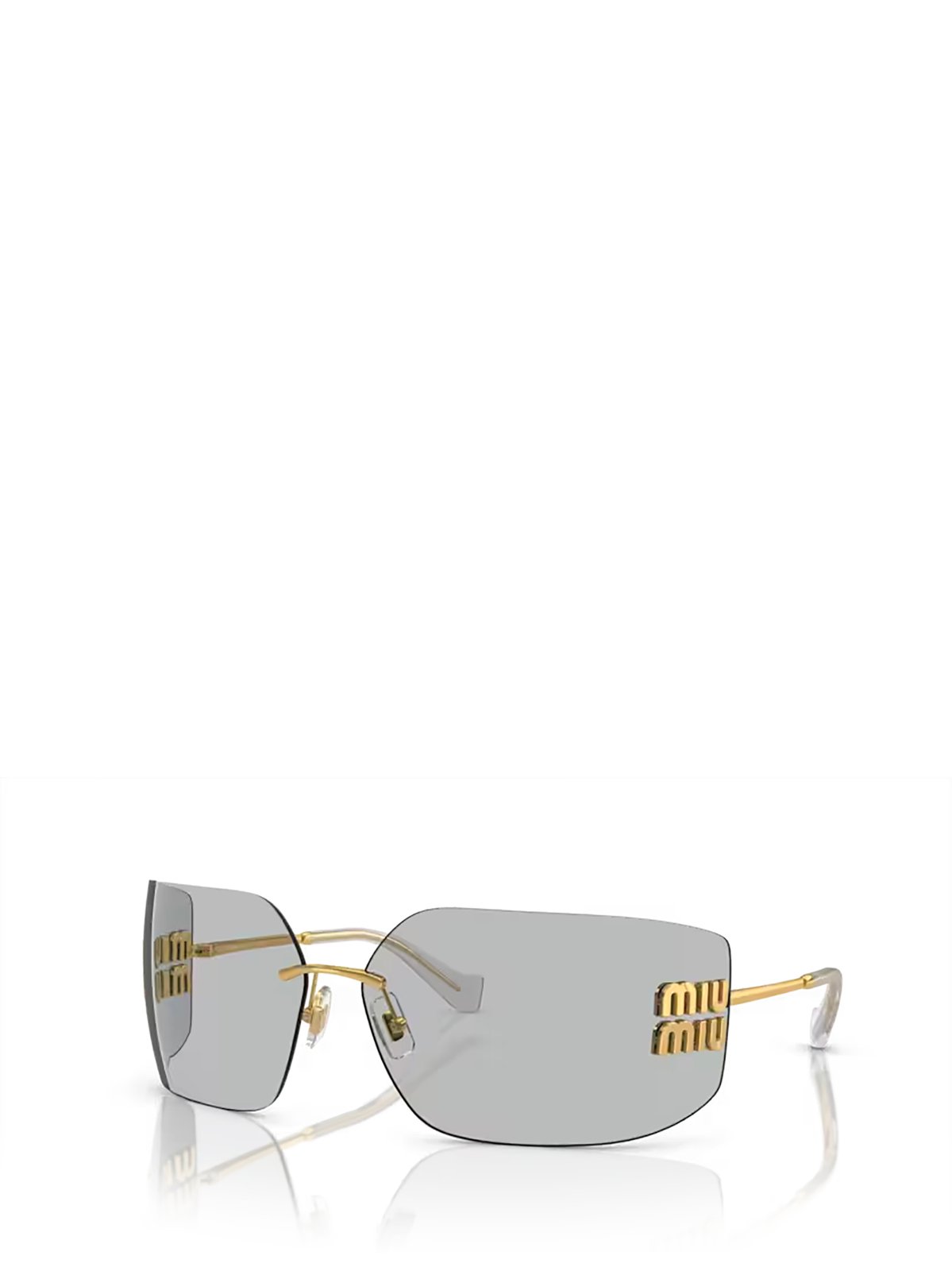 Miu Miu Eyewear Logo-Plaque Oversize-Frameless Sunglasses