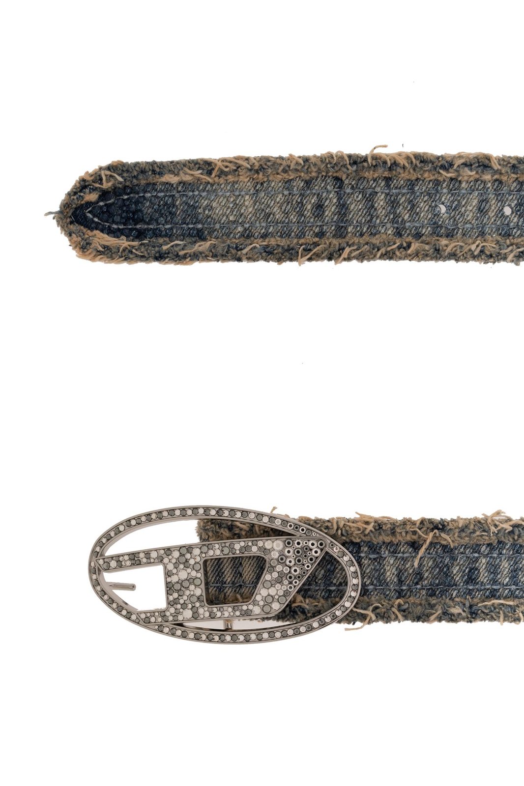Diesel B-1DR Embellished Raw-Cut Buckle Belt