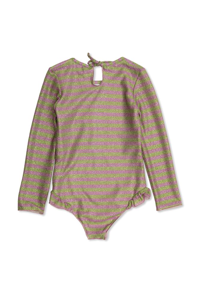 Oseree Kids 스트라이프 루렉스 원피스 수영복
