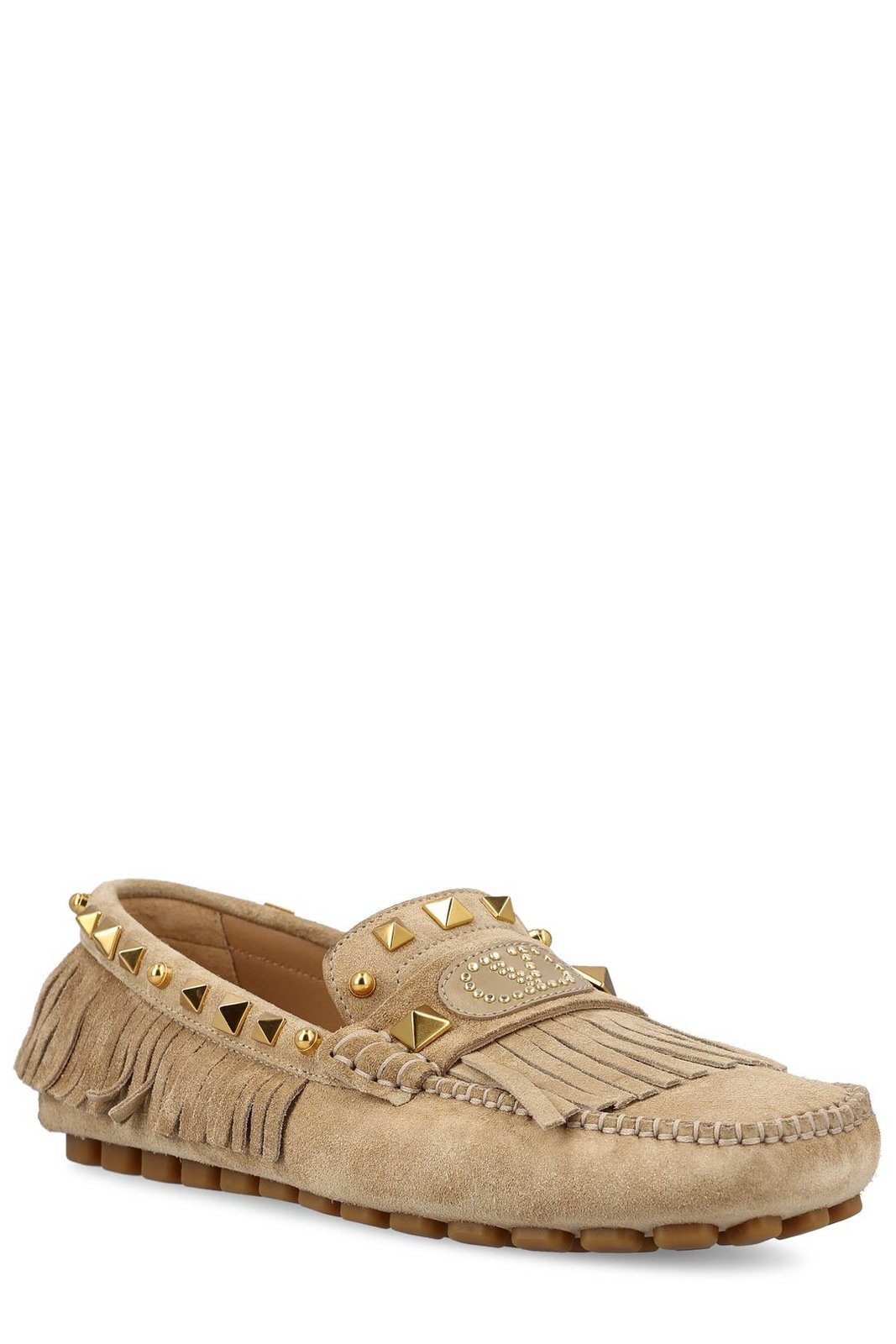 Valentino Garavani Rockstud Plaster Caster Square Toe Loafers