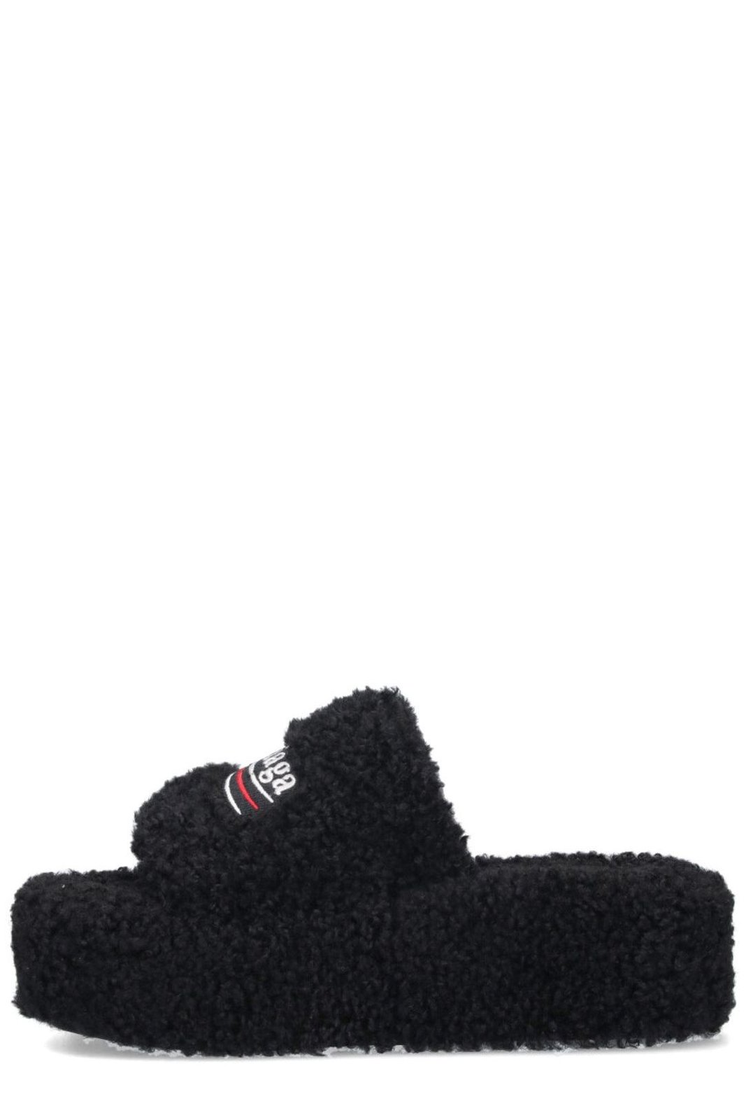 Balenciaga Faux Fur Platform Sandals