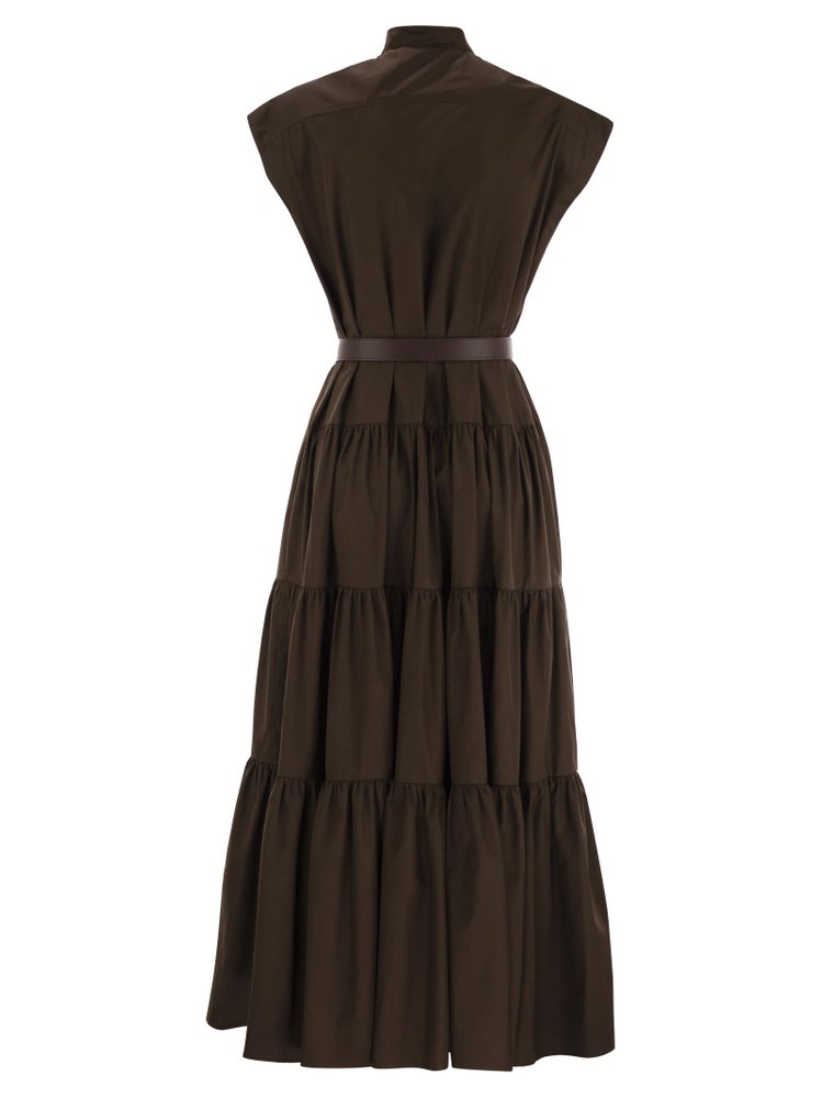 Max Mara Studio Bairo Belted Sleeveless Dress – Cettire