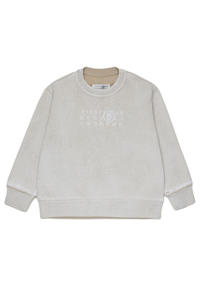 MM6 Maison Margiela Kids 로고 크루 스웨트셔츠