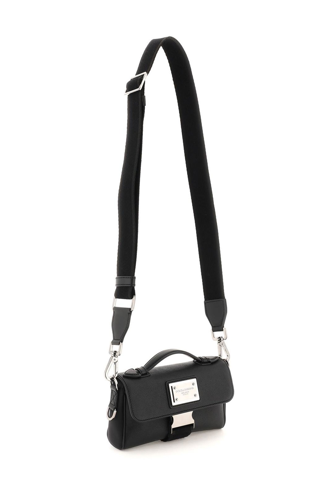 Dolce & Gabbana Logo Plaque Buckled Shoulder Bag