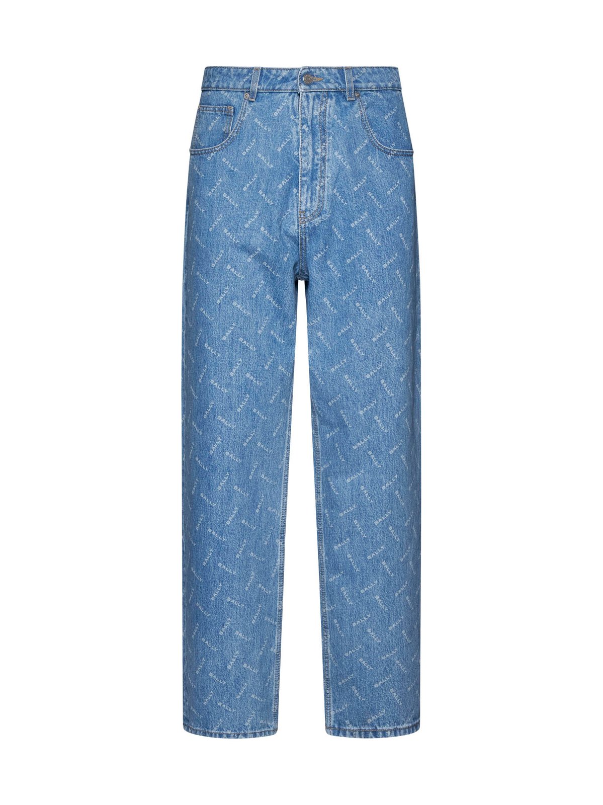 Bally Logo Patch Mid Rise Jeans