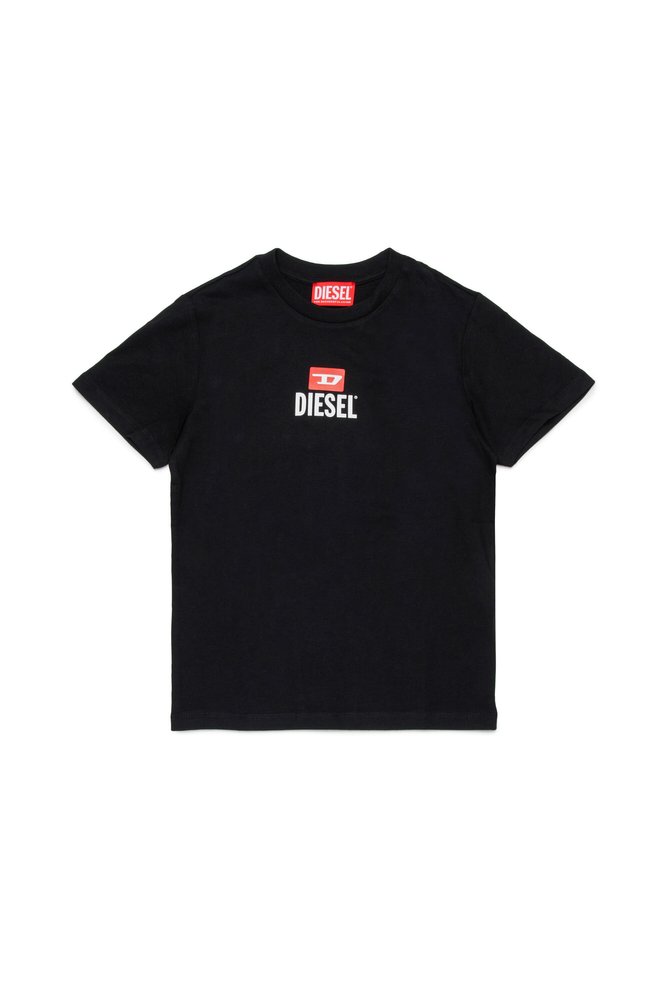 Diesel Kids D 로고 프린트 크루넥 티셔츠
