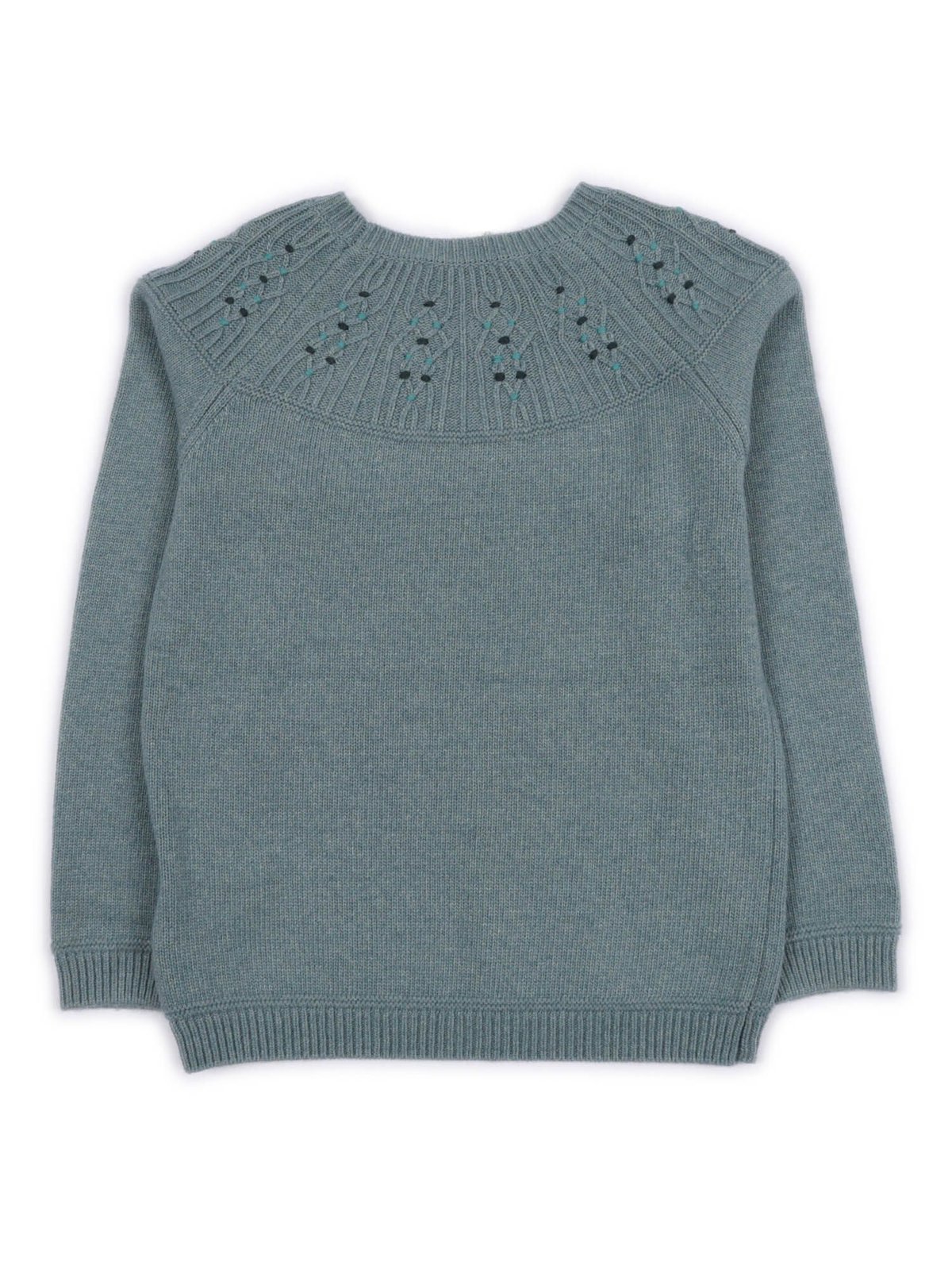 Bonpoint Polka-Dot Embroidered Crewneck Jumper