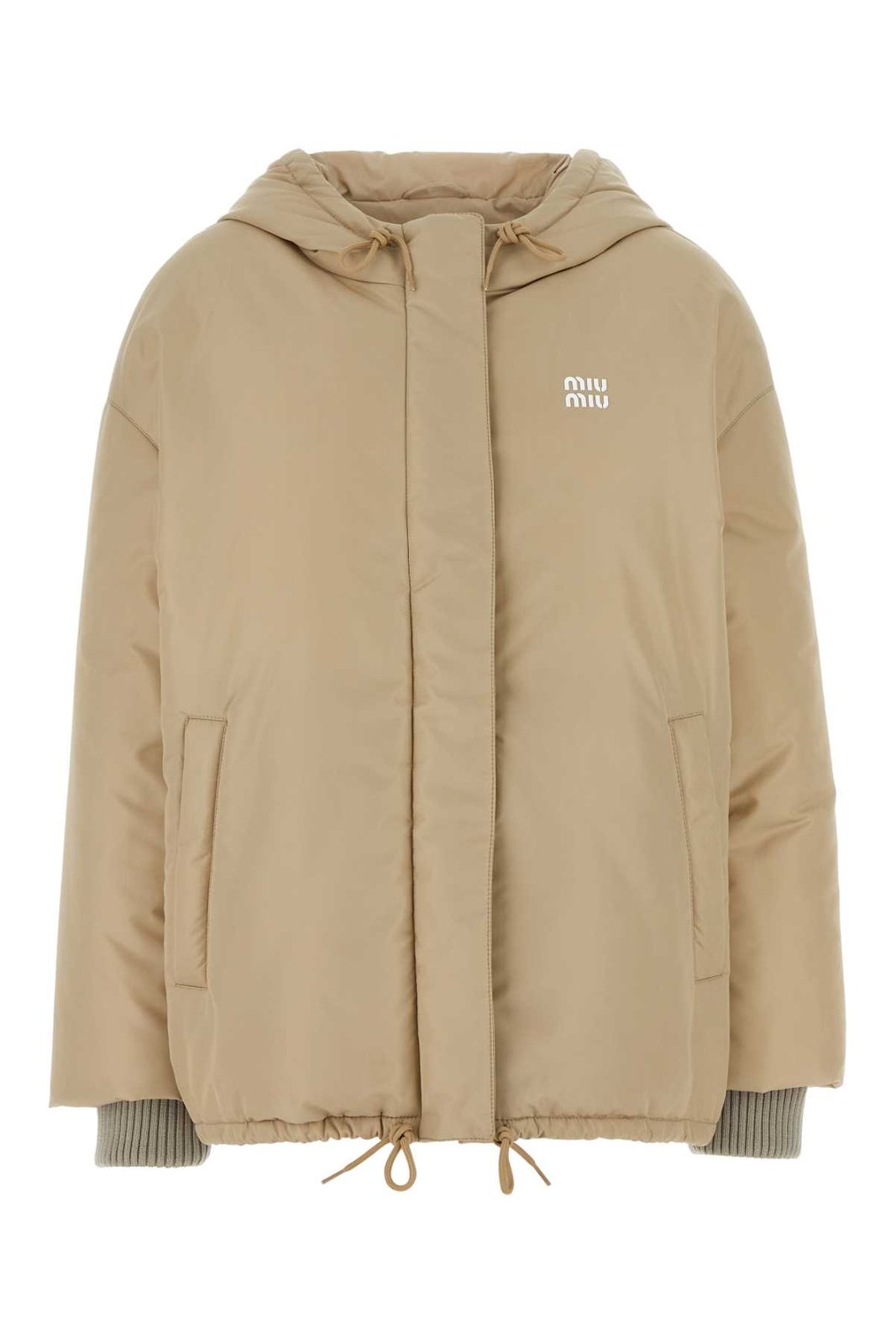 【Miu Miu 】Drawstring Hooded Jacket 中綿アウター Miu Miu Miu Miu Drawstring Hooded Down Jacket - Jackets