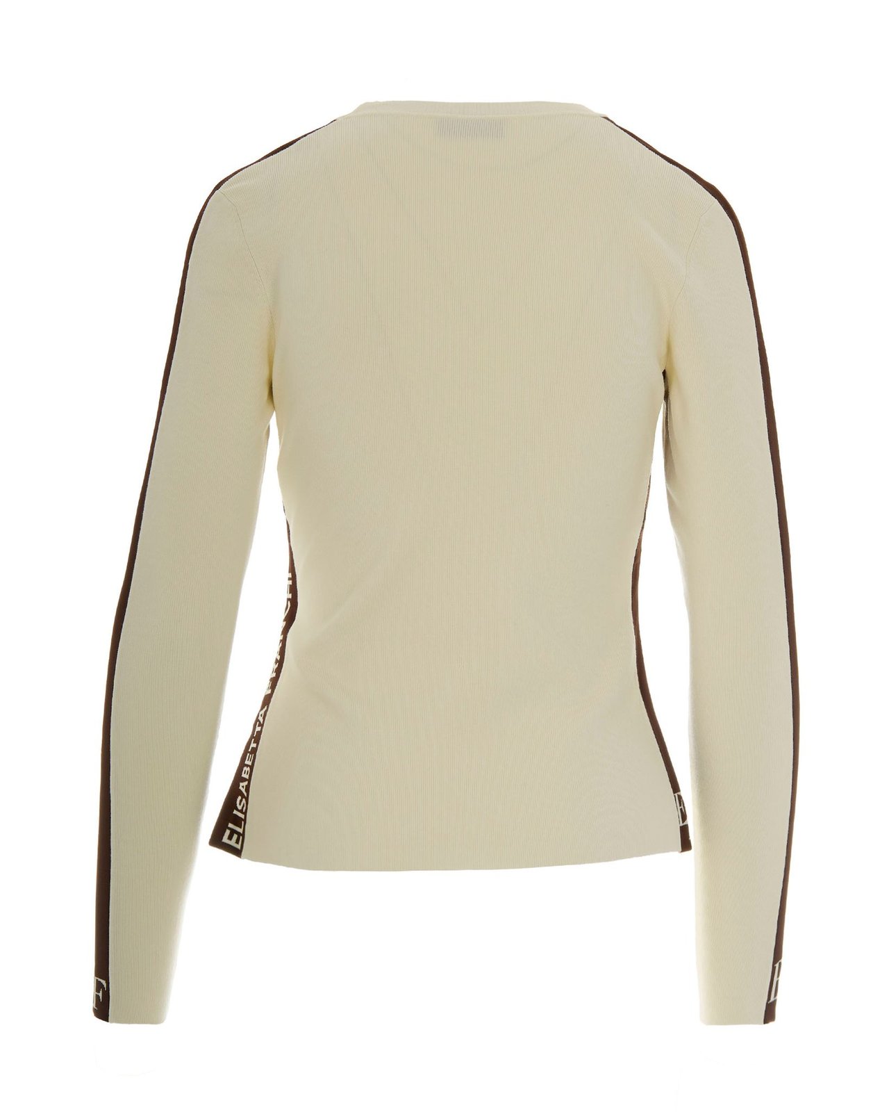 Elisabetta Franchi Crewneck Side Slit Top