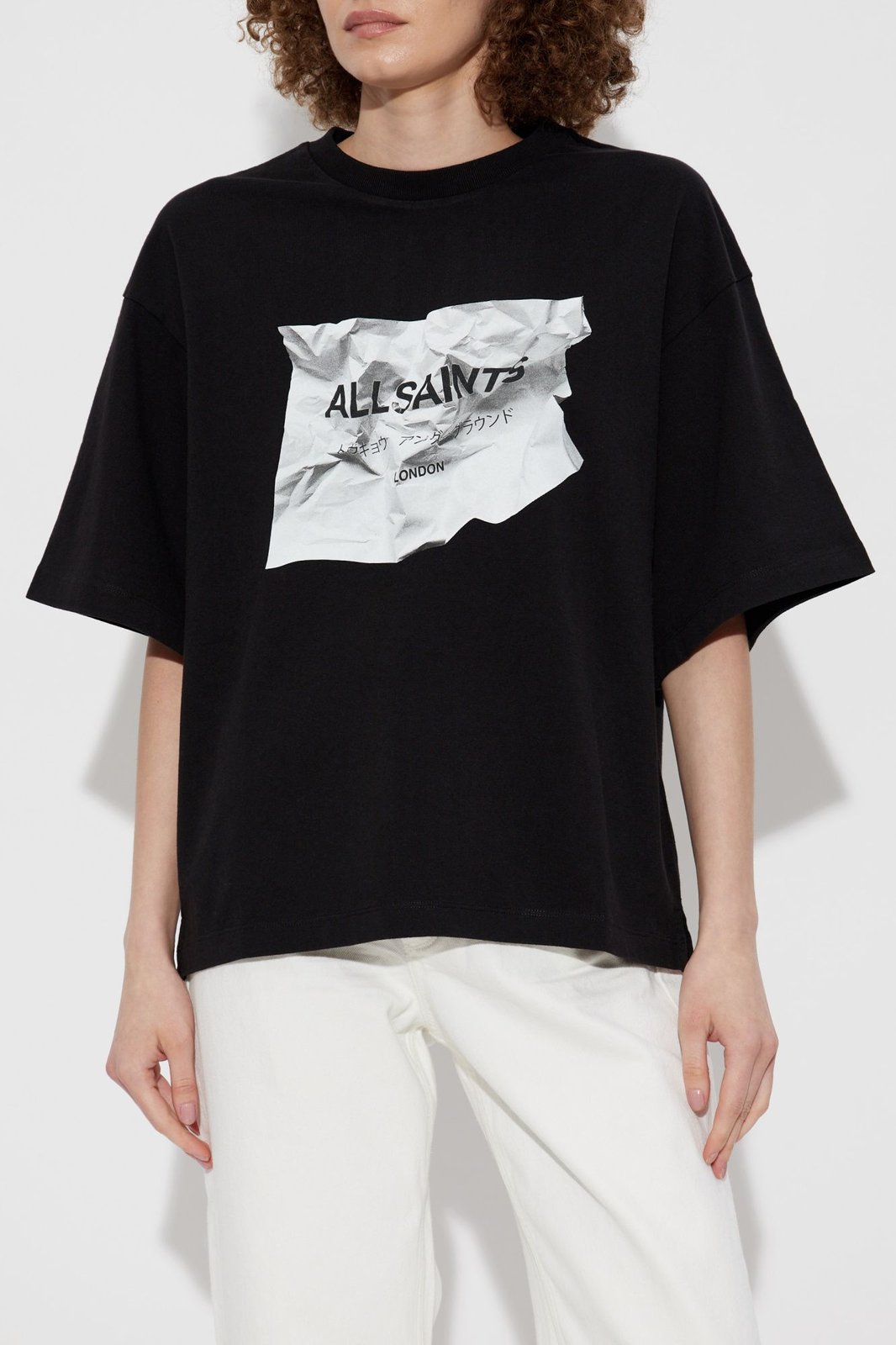Allsaints Logo Printed Crewneck T-Shirt