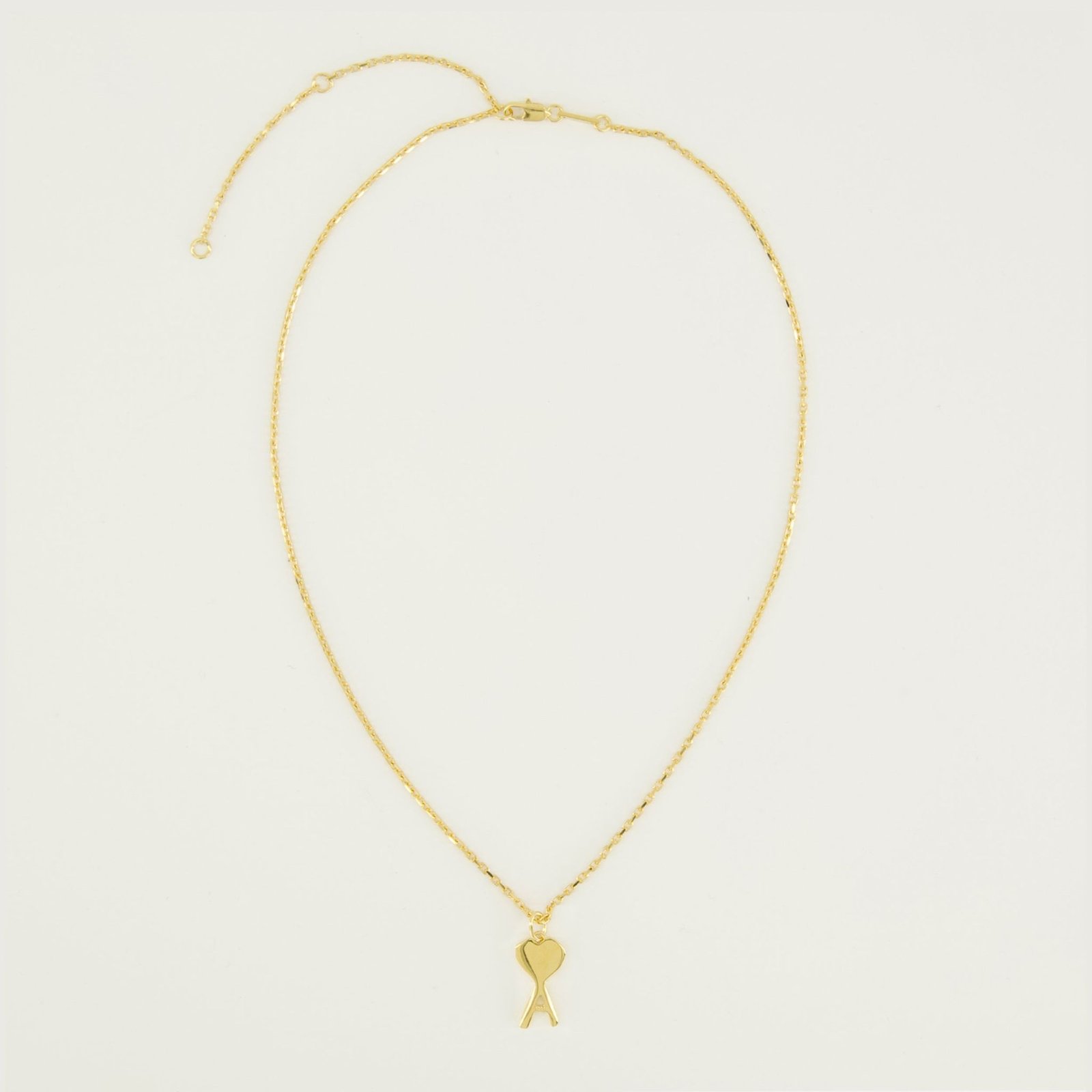 AMI Ami De Coeur Small Hammered Necklace