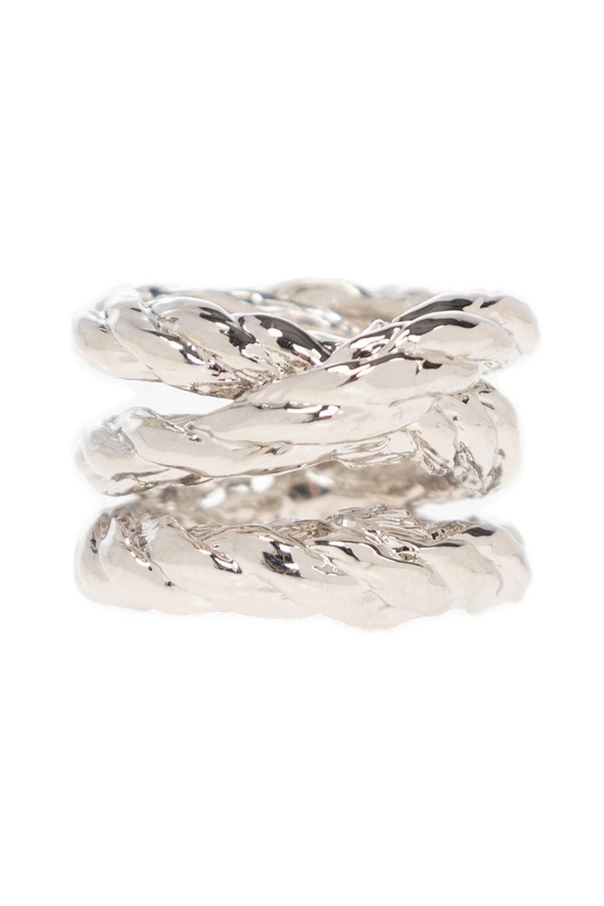 Mm6 Maison Margiela Yarn Ring In Silver | ModeSens