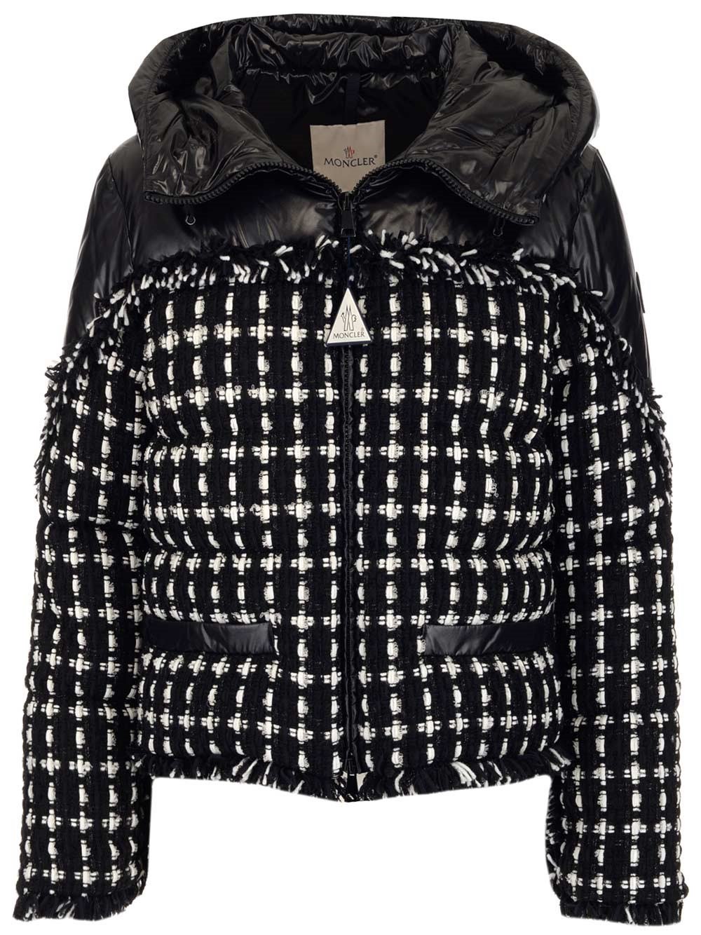 Moncler Ginavelle Tweed Down Jacket
