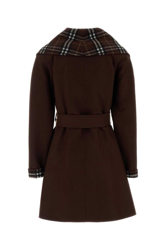 BURBERRY 베로나 체크 벨트 코트