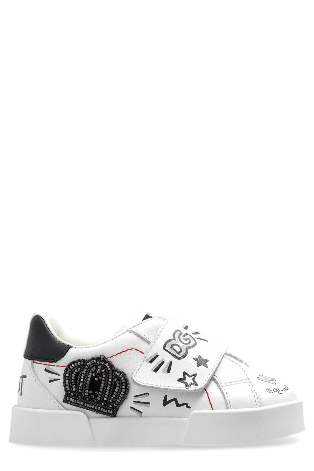 Dolce & Gabbana Kids Graphic Printed Touch-Strap Sneakers
