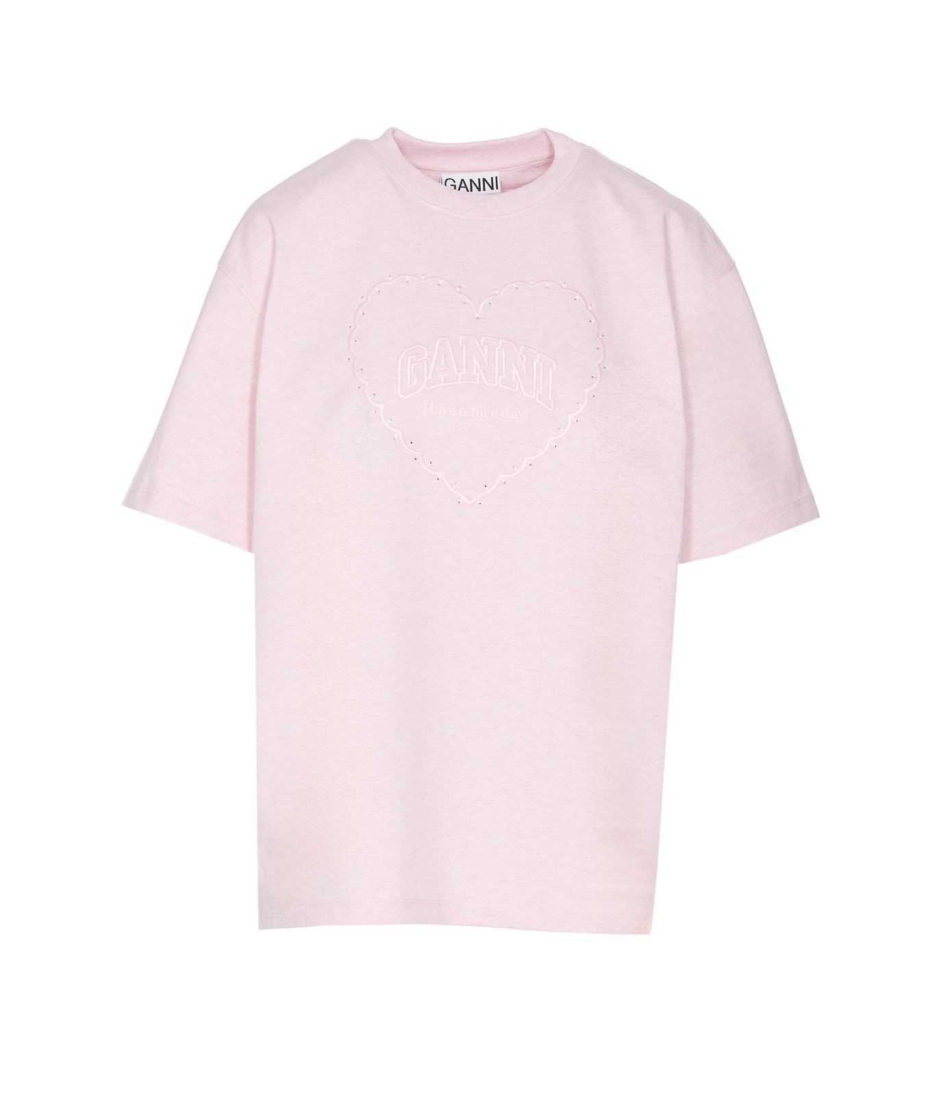 Ganni Drop Shoulder Heart T-Shirt