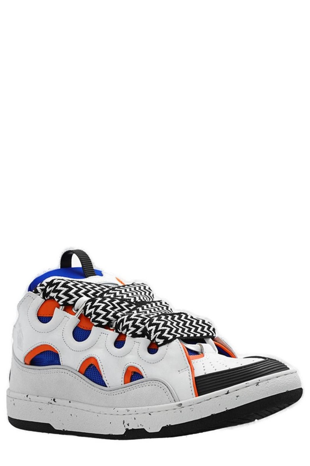Lanvin Curb Panelled Lace-Up Sneakers