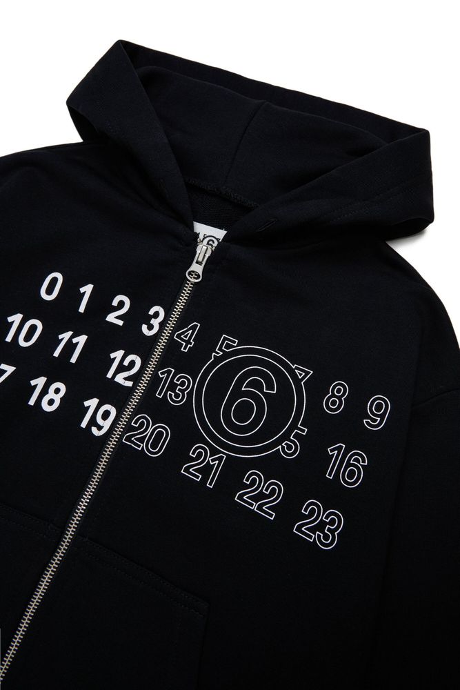 MM6 Maison Margiela Kids 로고 집 후드티