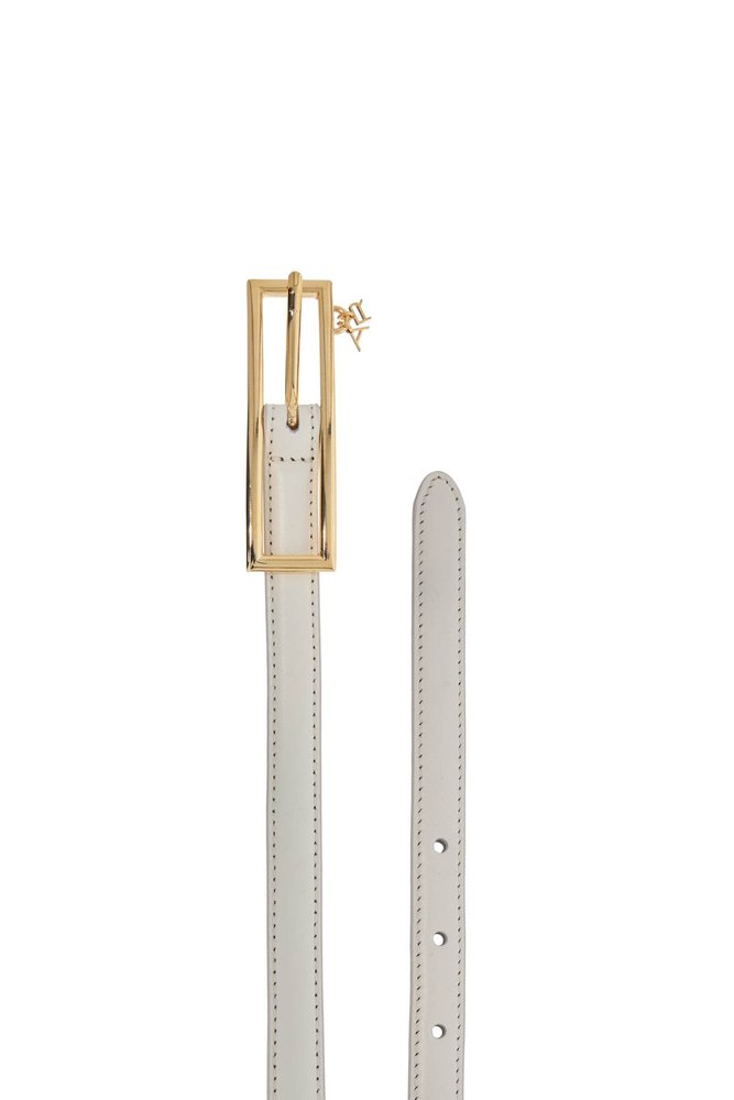 Alessandra Rich Logo Charm Buckle Slim Belt – Cettire