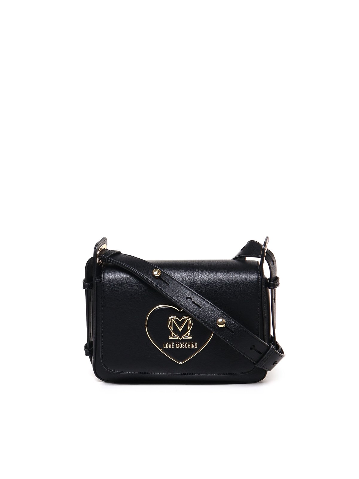 Love Moschino Heart And Logo Plaque Shoulder Bag