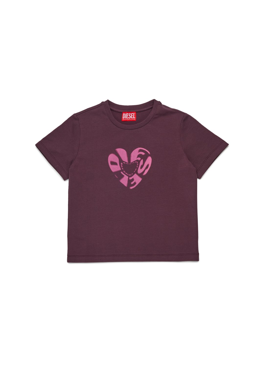 Diesel Kids Heart Shape Logo Printed T-Shirt