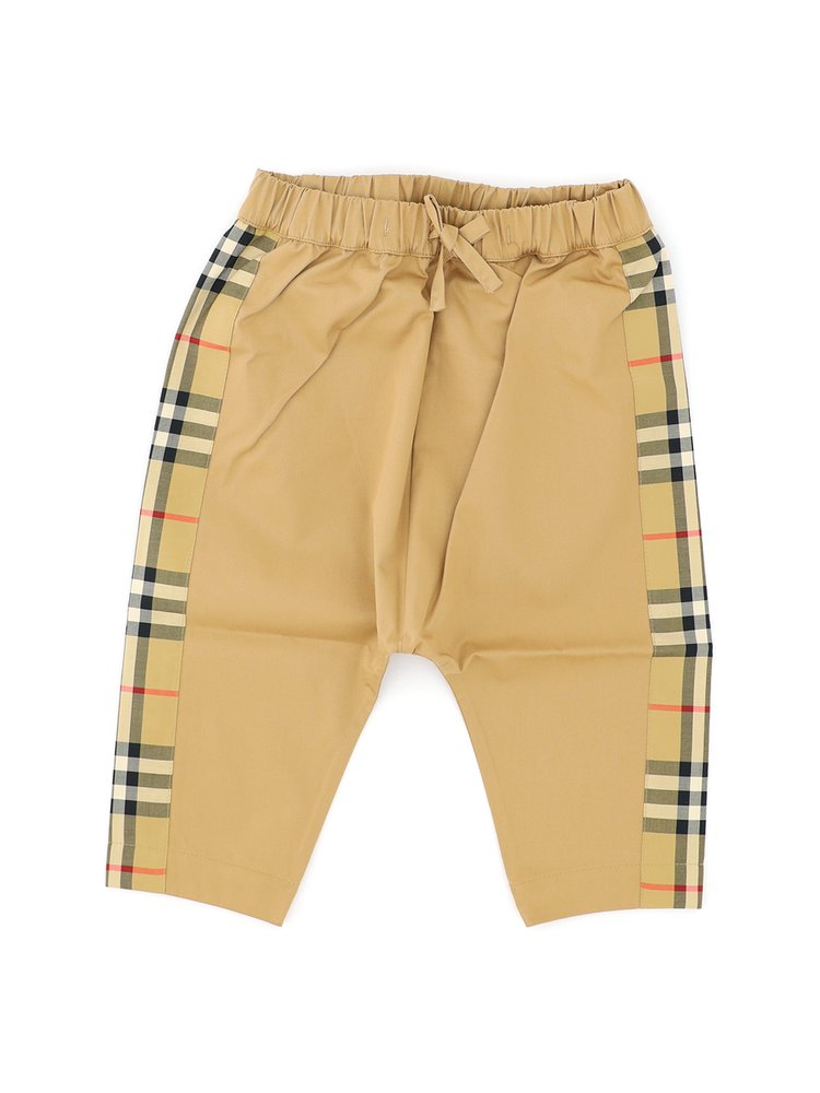 Burberry Kids Checked Drawstring Shorts In Beige ModeSens - Main Image