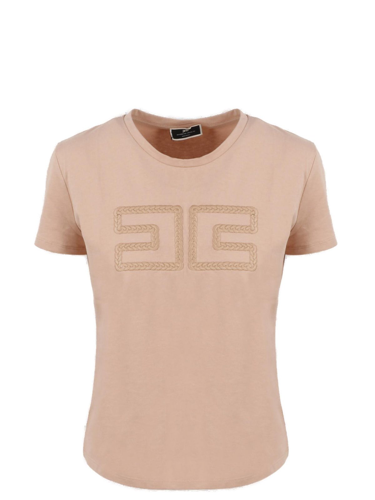 Elisabetta Franchi Logo Embroidered Crewneck T-Shirt – Cettire