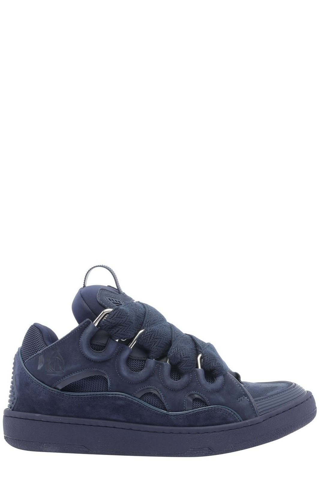 Lanvin Curb Round Toe Lace-Up Sneakers