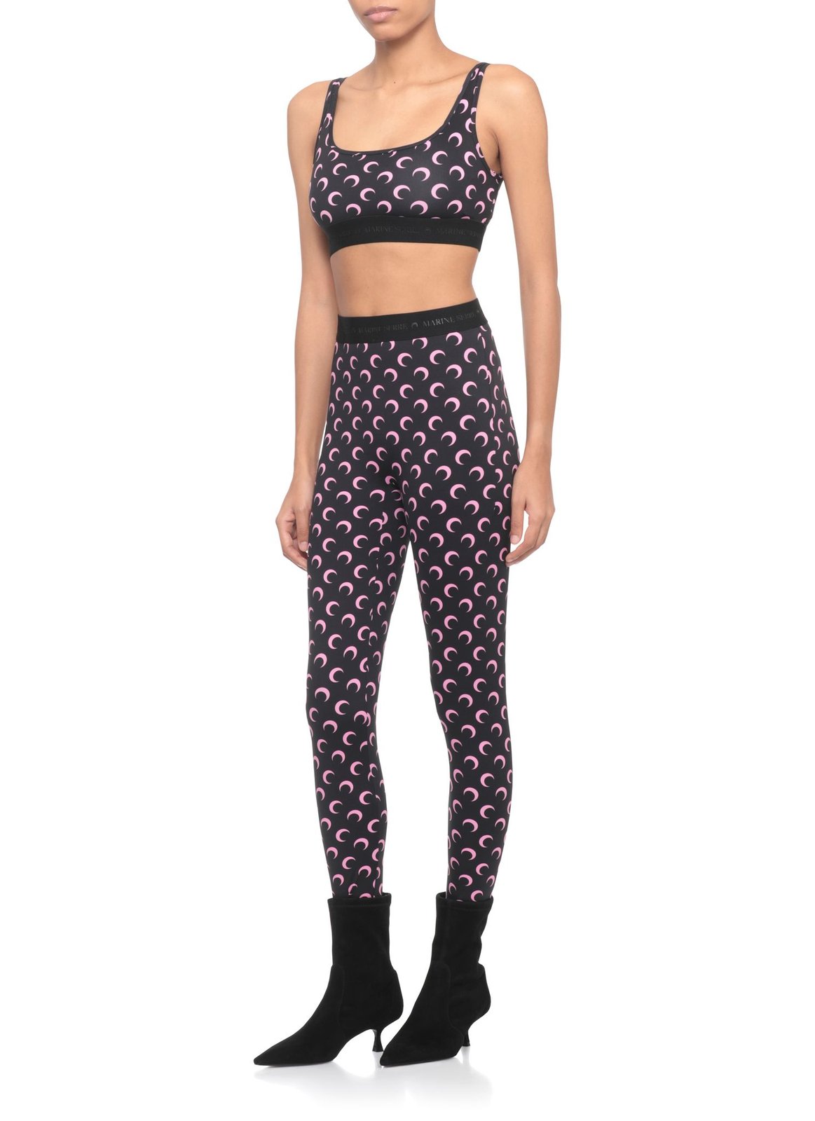 Marine Serre Moon Printed Skinny-Cut Leggings