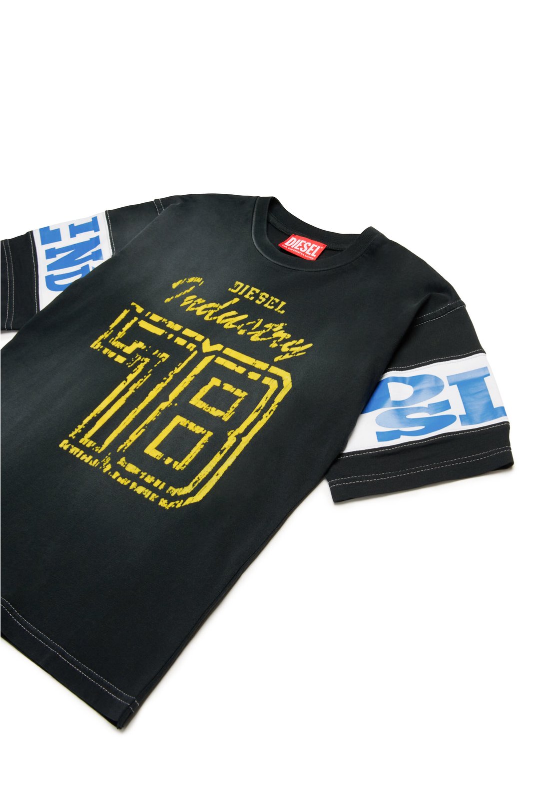 トップス DIESEL Women's Printed T-shirt with logo appliqués | Blue | Diesel