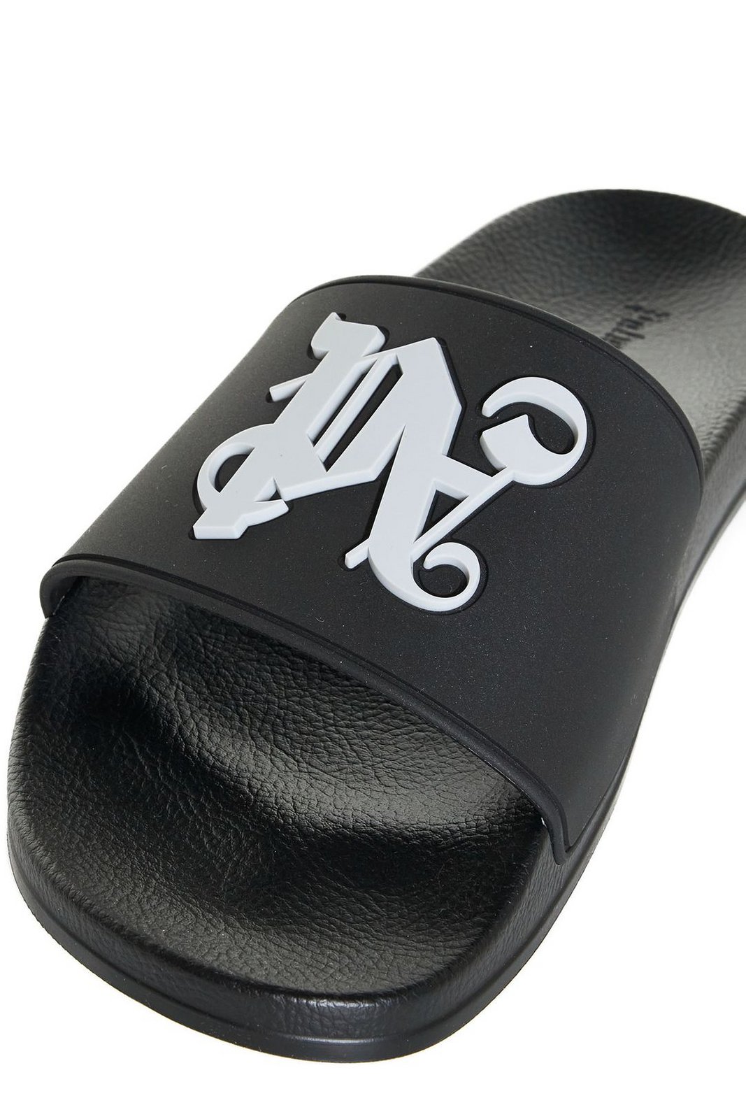 Palm Angels Monogram Patch Round Toe Slides