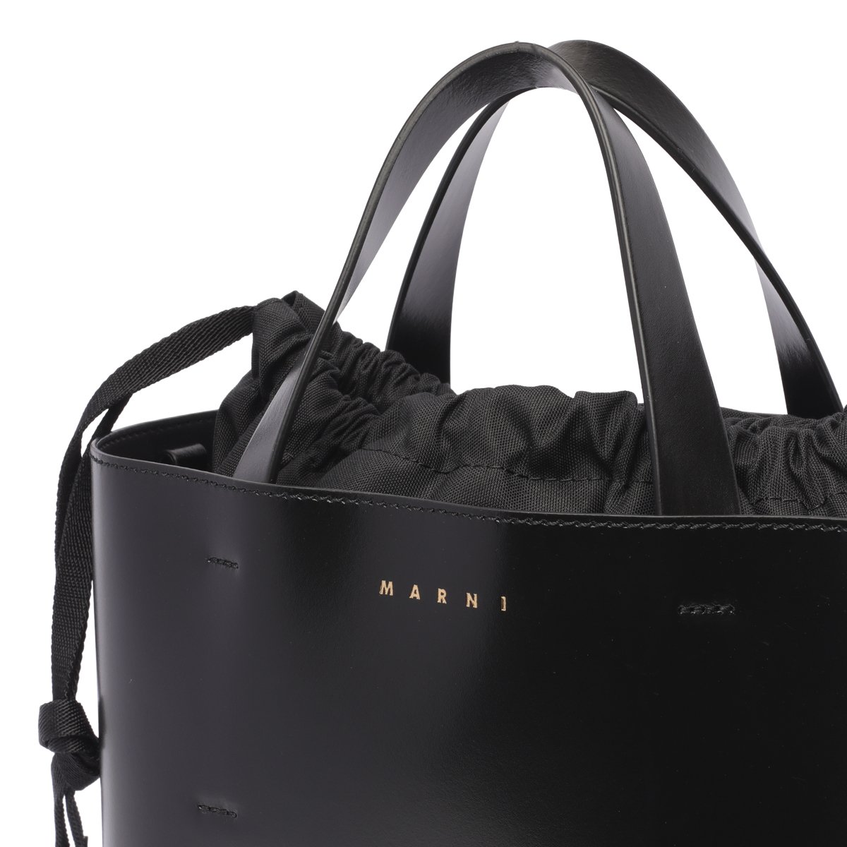 Marni Logo Printed Drawstring Tote Bag