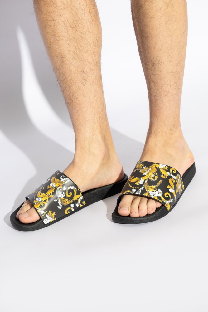 Versace Jeans Couture Baroque Slide Sandals – Cettire