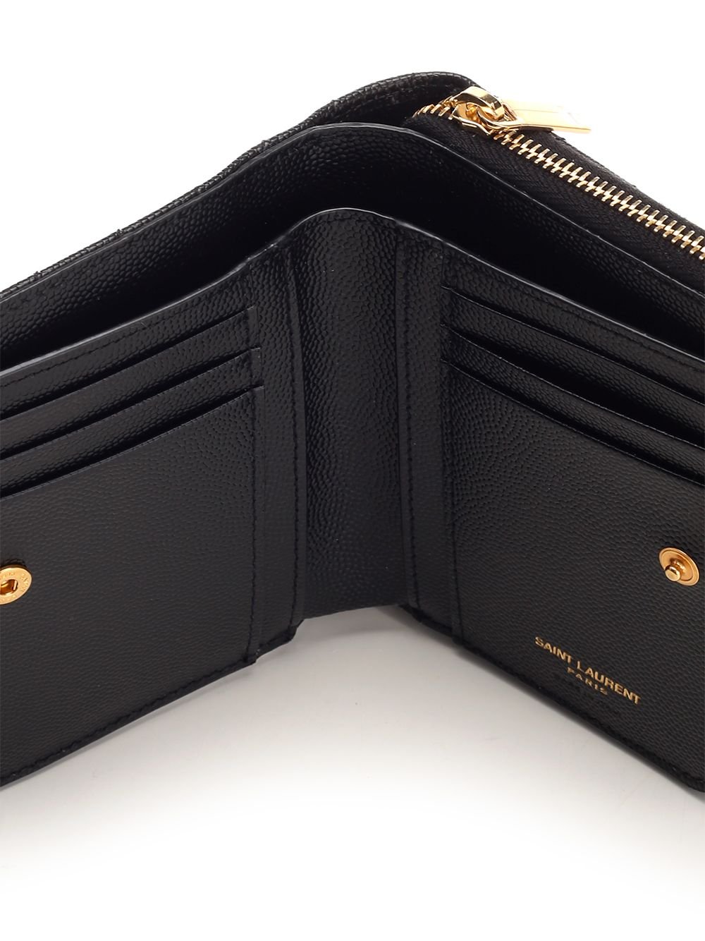 Saint Laurent Cassandre Logo Plaque Wallet