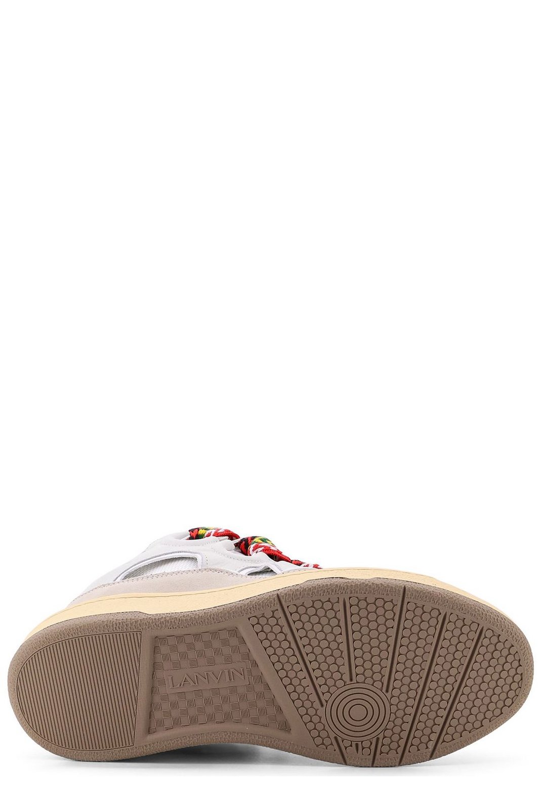 Lanvin Curb Round Toe Lace-Up Sneakers