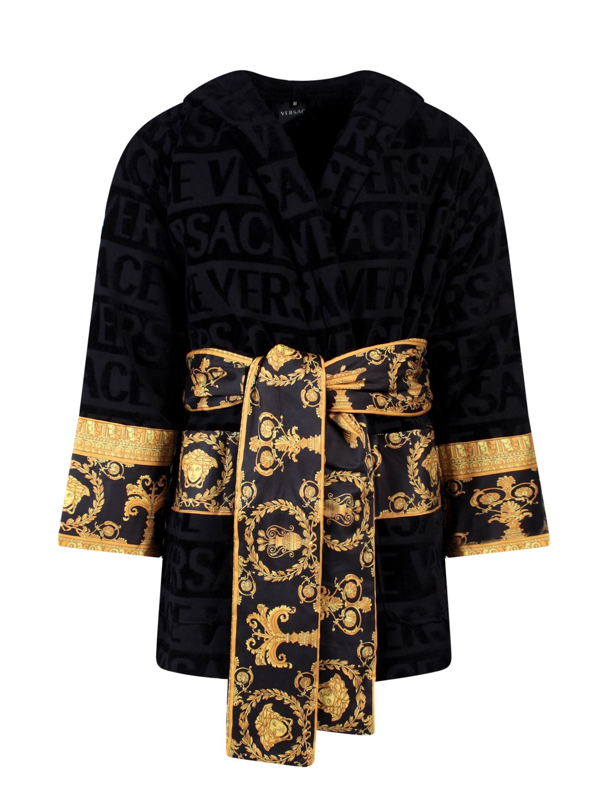 Versace Baroque Printed Belted Waist Robe