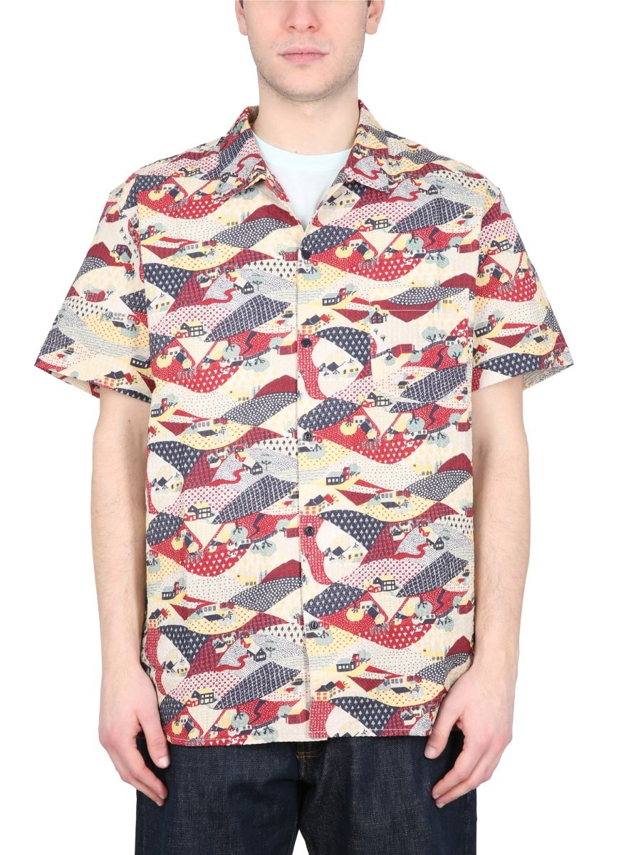 YMC Graphic Printed Straight Hem Shirt – Cettire