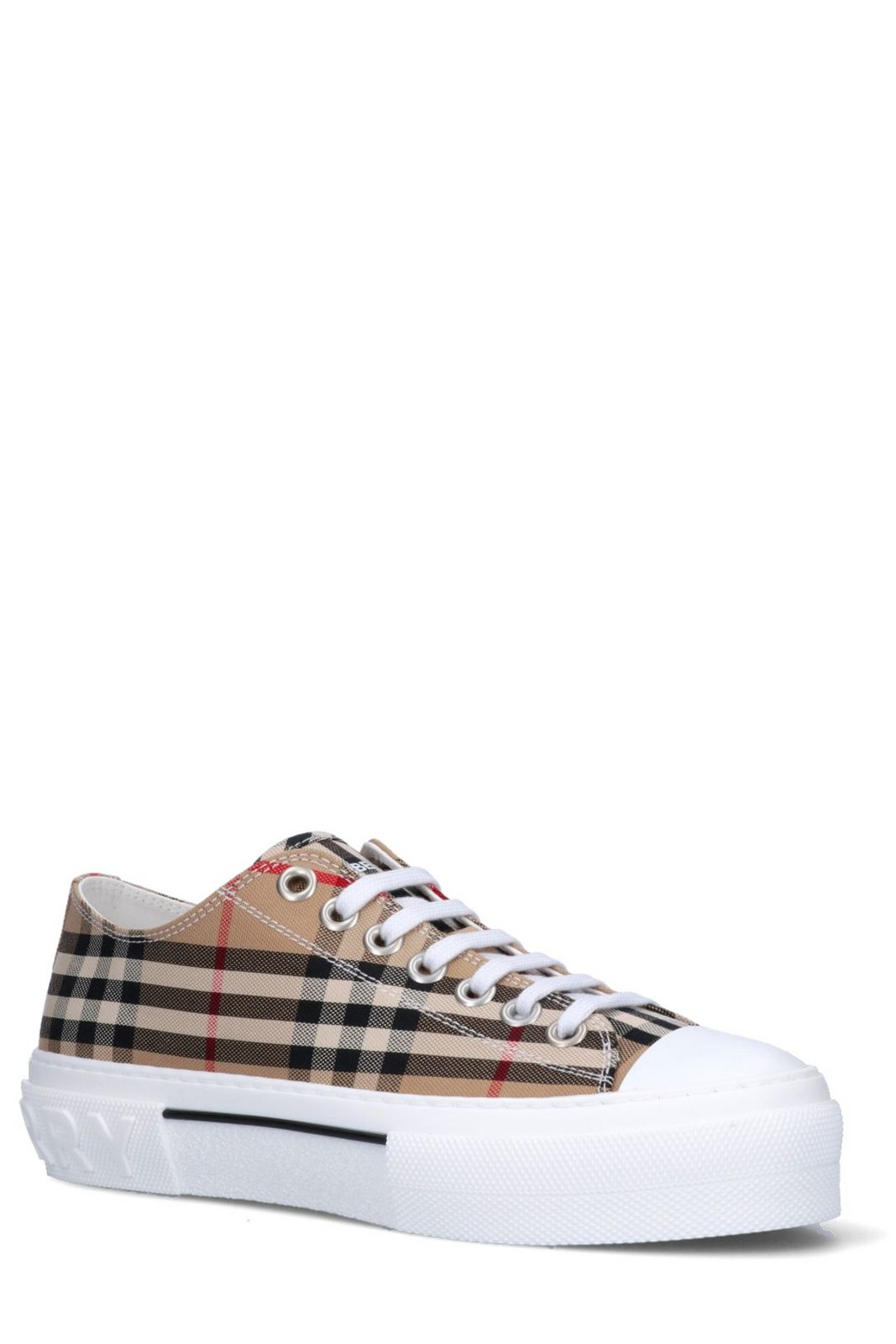 Burberry Checked Lace-Up Sneakers