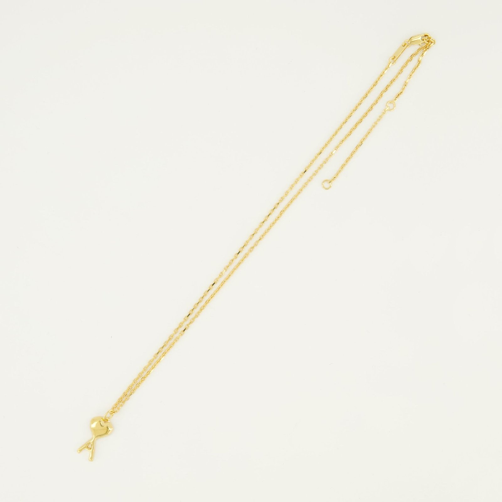 AMI Ami De Coeur Small Hammered Necklace