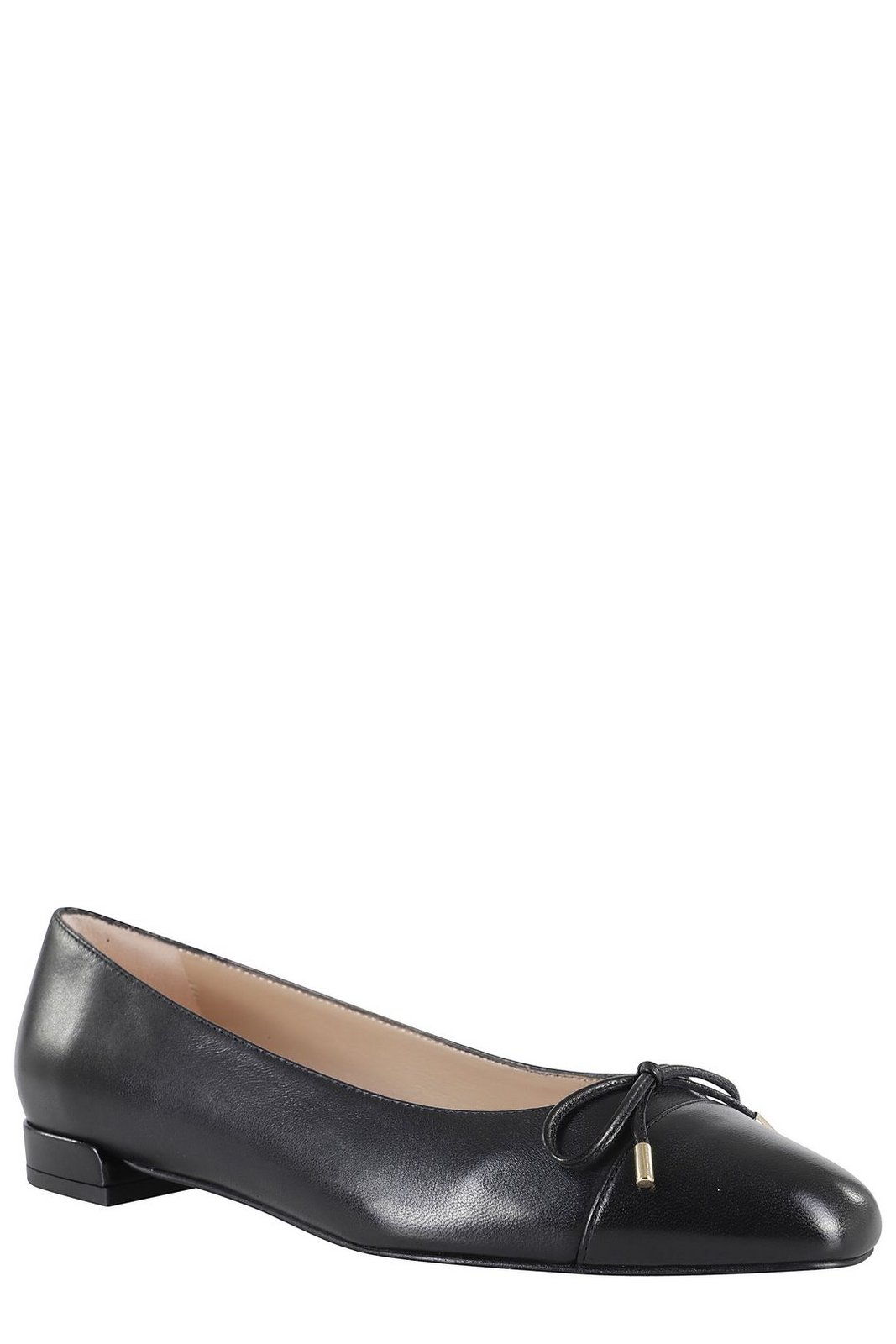 Stuart Weitzman Sleek Bow Detailed Ballet Flats