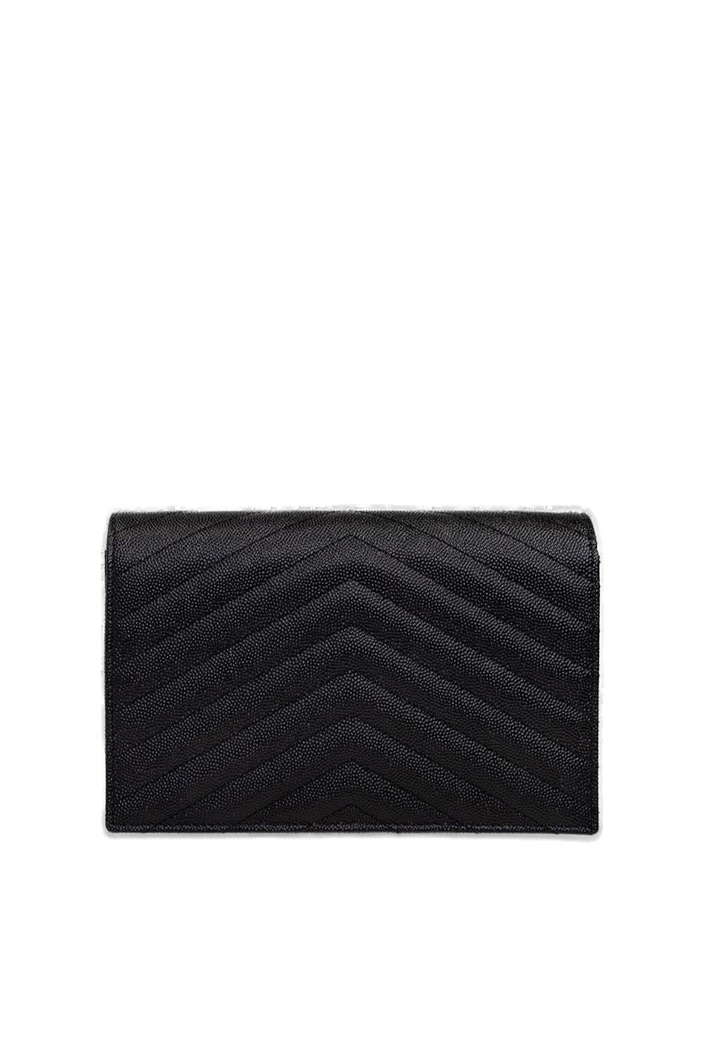 Saint Laurent Cassandre Matelassé Envelope Chain Wallet