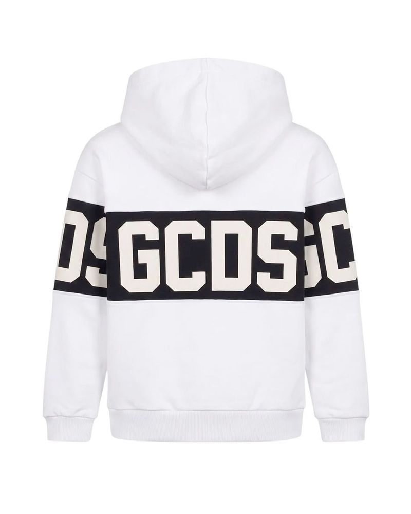 Gcds Kids 로고 프린트 긴팔 후드티