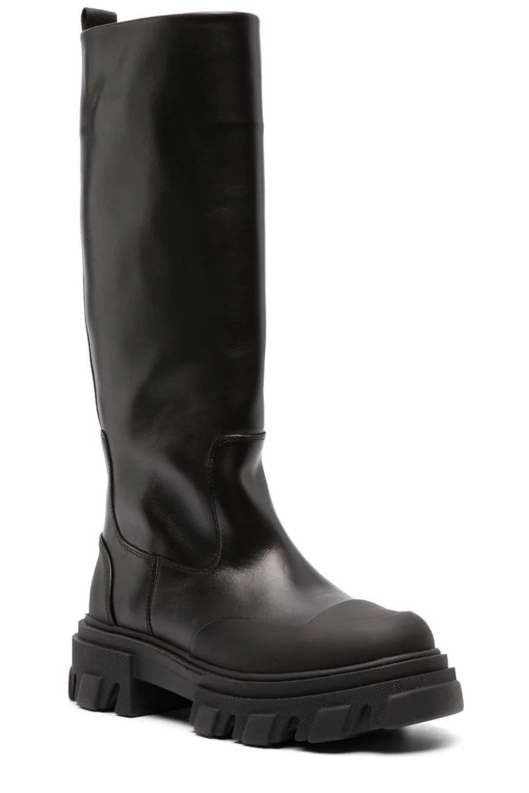 Ganni Round Toe Knee-High Boots
