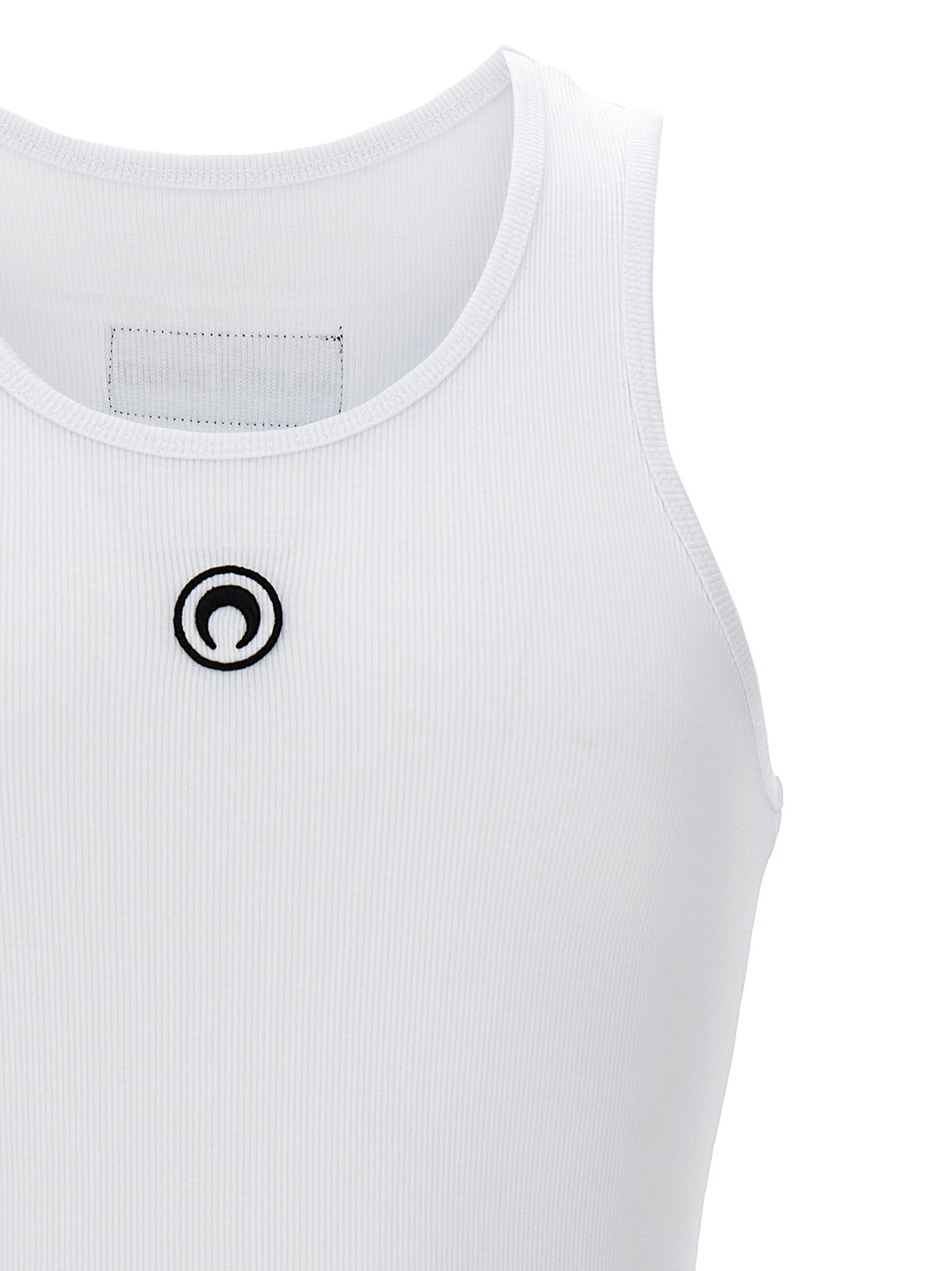 Marine Serre Moon Logo Embroidered Ribbed Tank Top