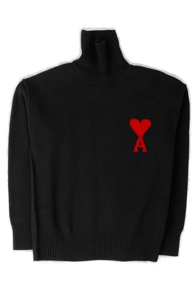 AMI Paris Ami de Coeur Turtleneck Knitted Jumper