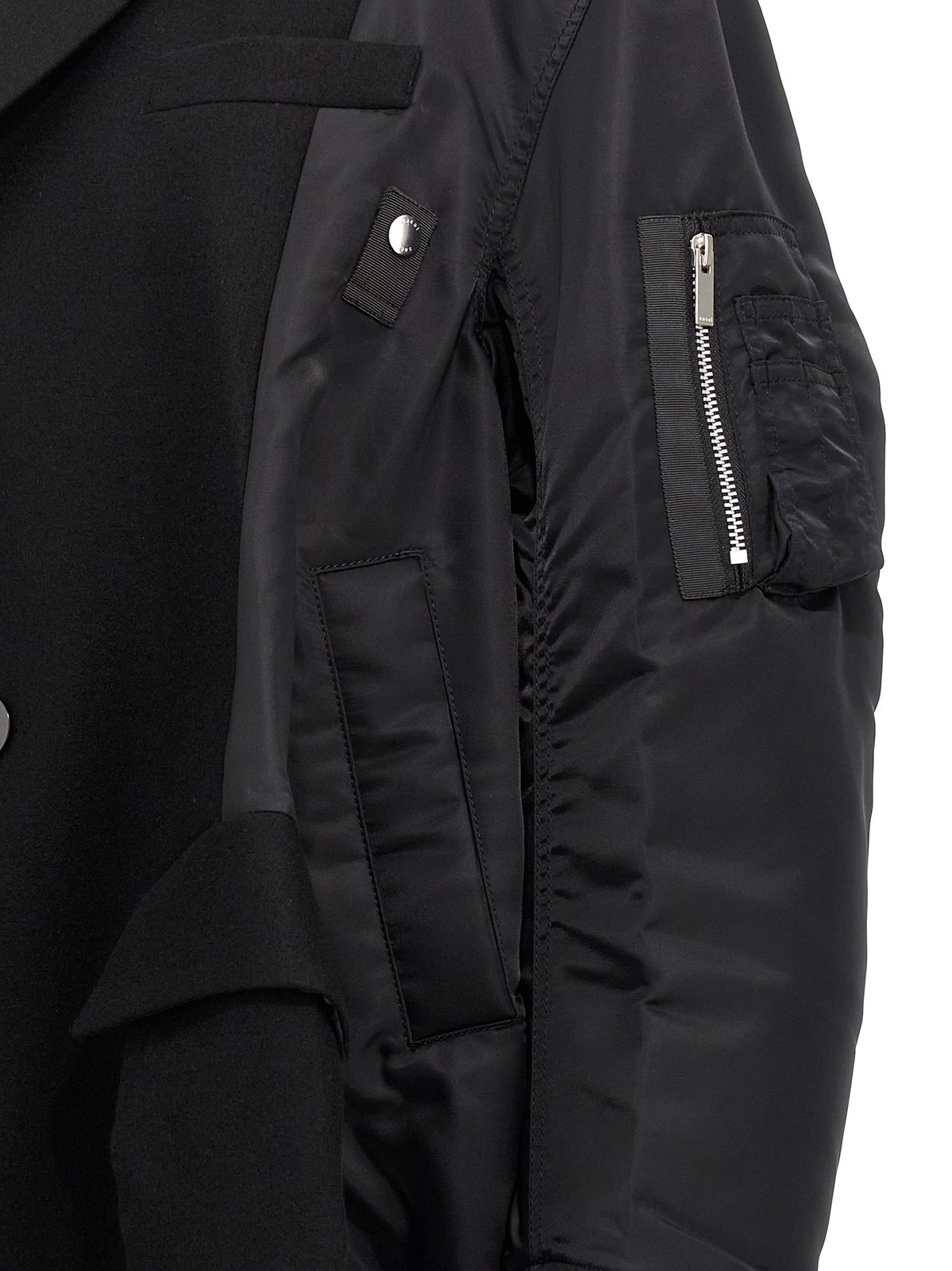 sacaiサカイ★ダブルブレストボンバージャケット サカイ ダブルブレスト パネルボンバージャケット