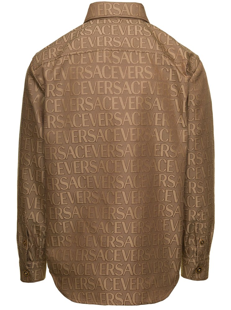 Versace Versace Allover-Jacquard Button-Up Shirt – Cettire